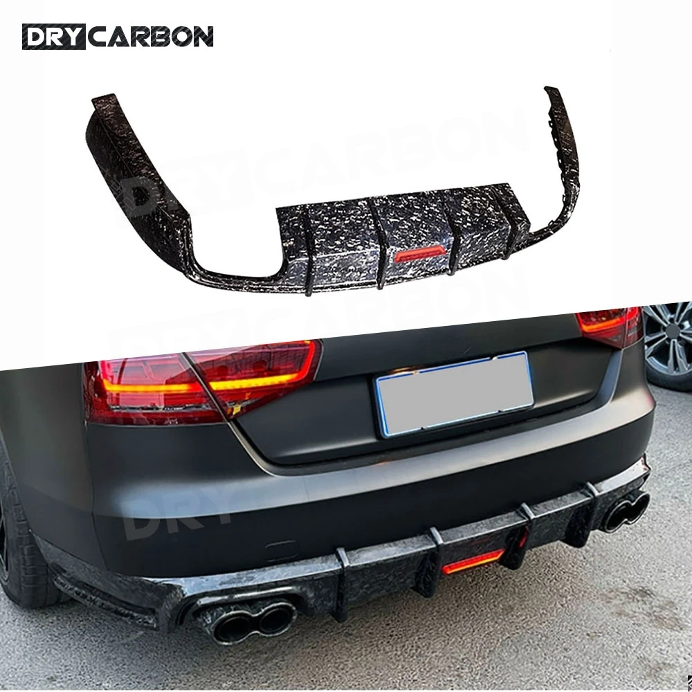 

Carbon Fiber Rear Lip Diffuser Spoiler Aprons for Audi A8 2010 2011 2012 2013 Car Bumper Protector Guard FRP Car Accessories