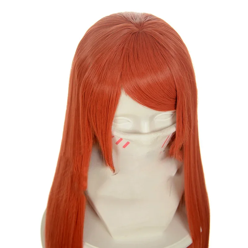 شعر مستعار أنيمي جينتاما كاغورا تأثيري ، شعر مستعار برتقالي طويل ، شعر مستعار من ألياف مقاومة للحرارة ، شعر مستعار زي حفلة الهالوين #4