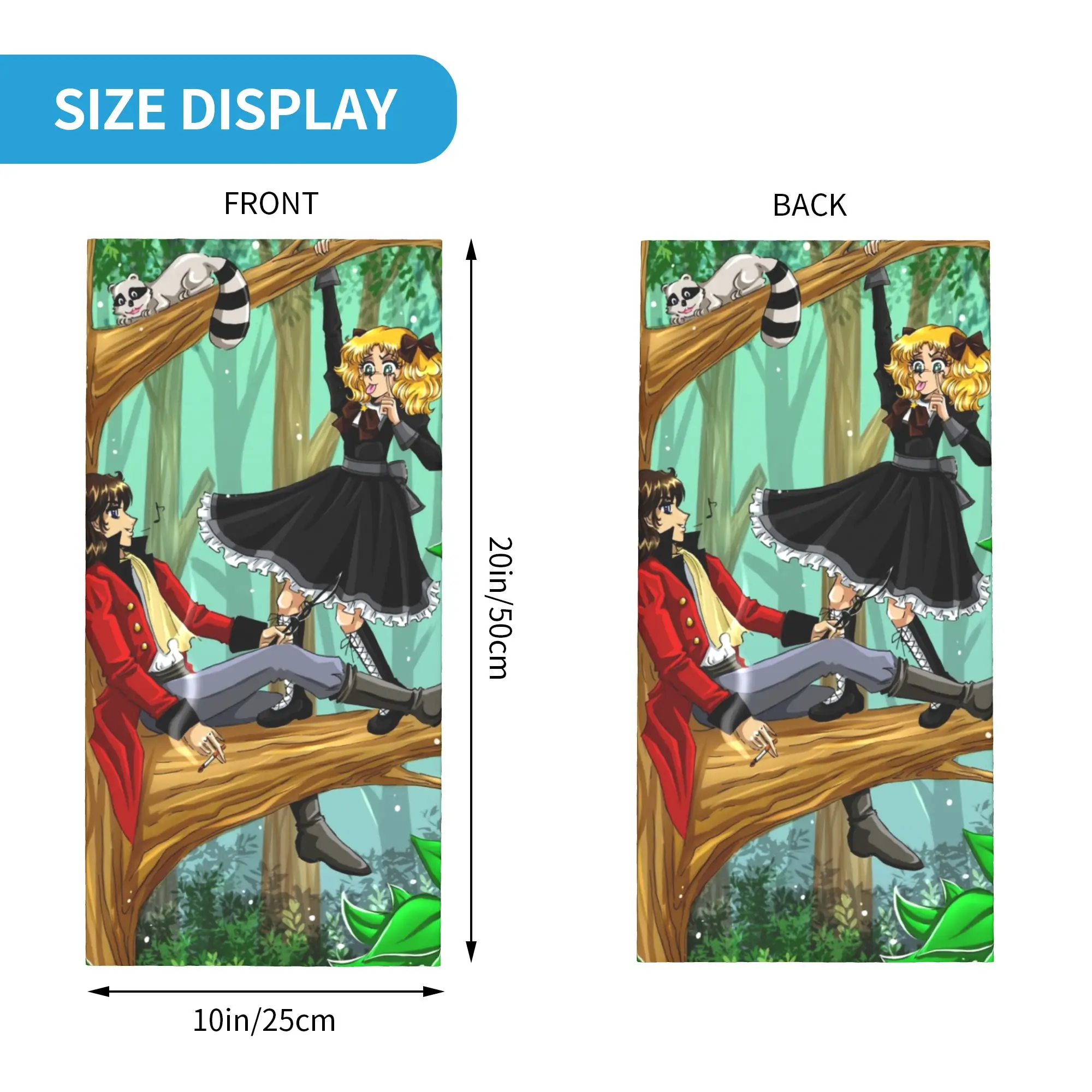 Candy Candy And Terry Grandchaster In The Forest Bandana Neck Warmer Men Women Winter Ski Hiking Scarf Gaiter  Face Cover