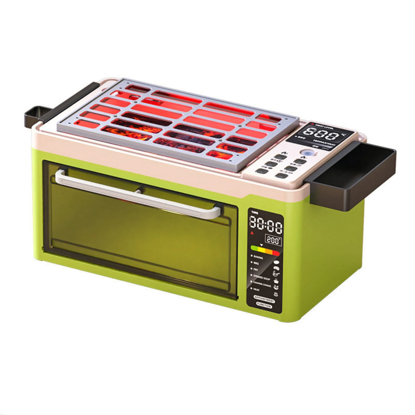 51Pcs Pretend Play Kitchen Toys Barbecue Grill Set Realistic Spray Steam Cooking Playset Role Play Food for Classroom Gift
