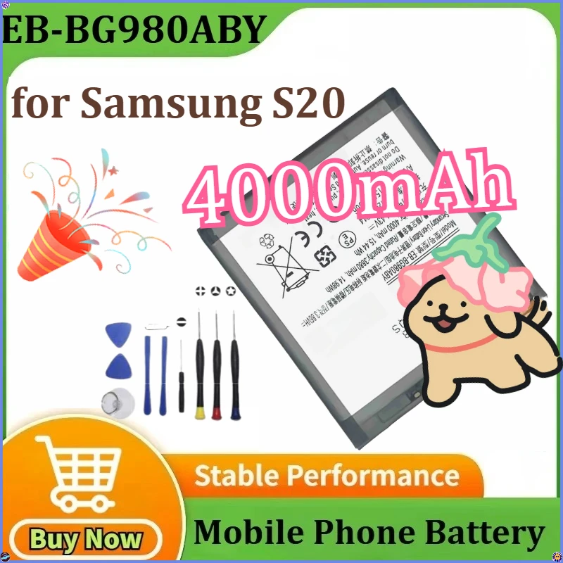 

New EB-BG980ABY EB-BG985ABY EB-BG988ABY Battery for Samsung S20 /S20 Plus / S20 Ultra（5G) Batteries 4000/4500/5000mAh+Tools