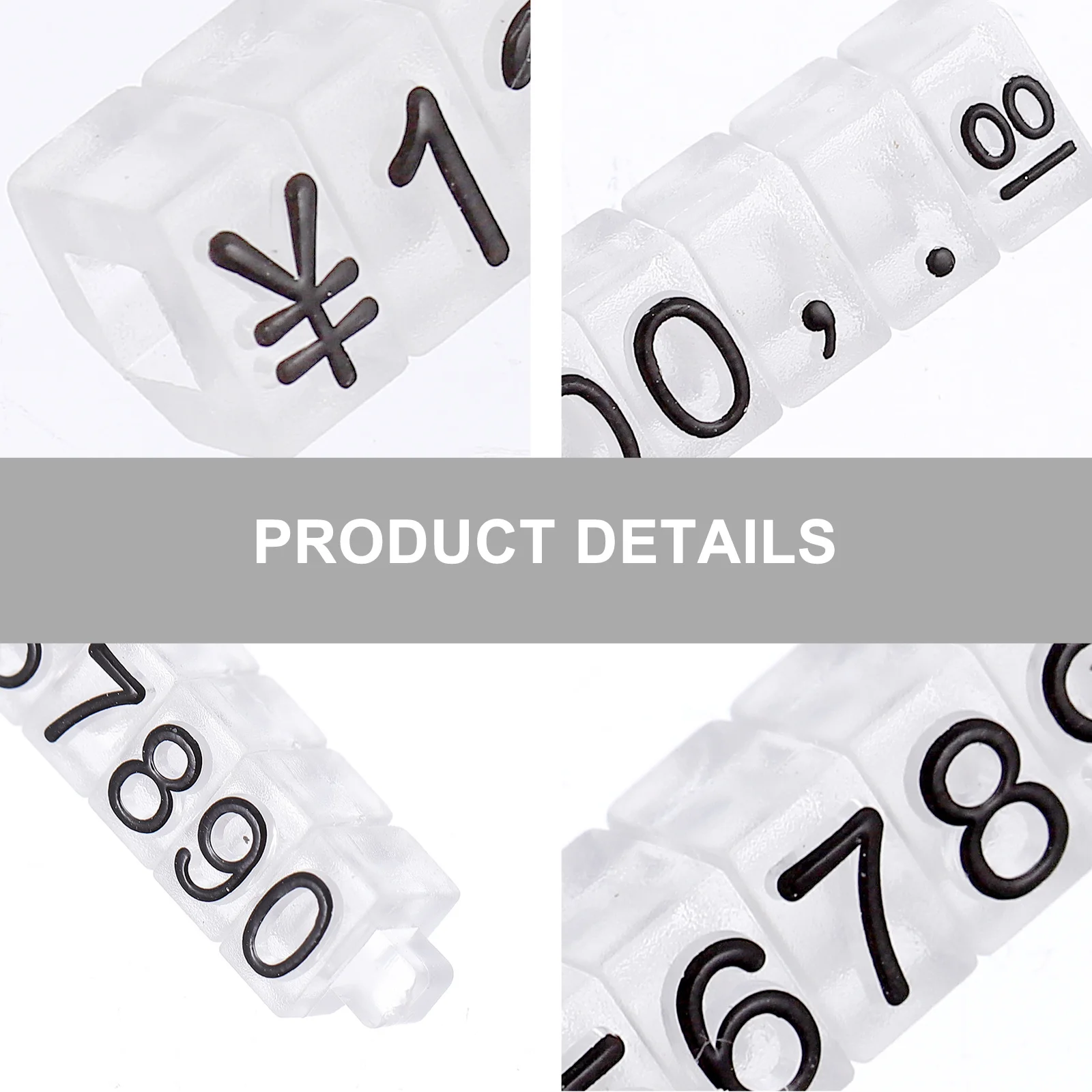 10pcs Price Tags Jewelry Store Display Signs Plastic Material Durable Long Use Labels Numbers Stickers Price Boards