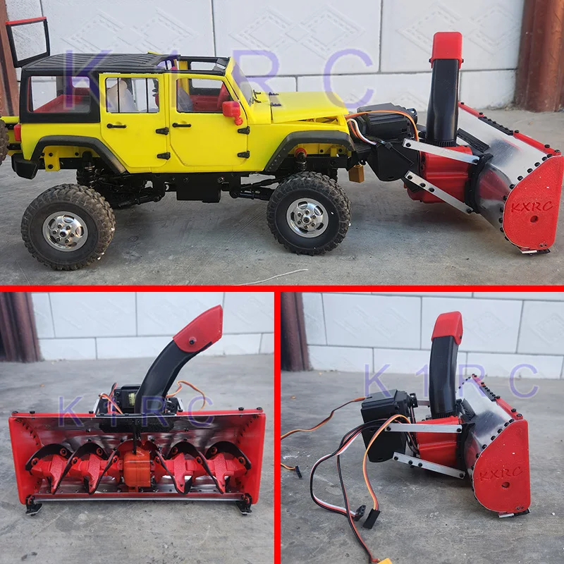 K1RC Snow Sweeper Snow Shovel Model Toys Christmas Gifts for 1/14 Tamiya RC Truck Excavator 1/18 RC Crawler Car Car Accessories