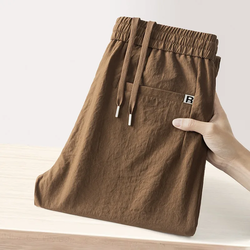 

UETEEY Summer Autumn Fashion Men Pants Loose Versatile Fashionable Casual Straight Joggers Homme Flat Trousers for Men Clothing