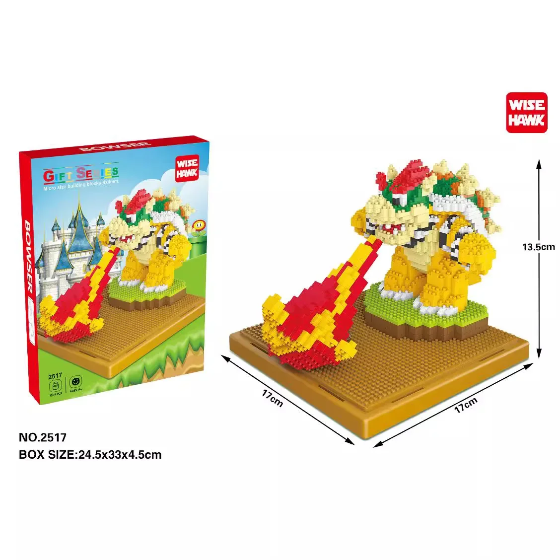 Super Mario mikro klocki księżniczka brzoskwinia Bowser Yoshi Bros figurki DIY montaż Mini klocki zabawki na prezent na boże narodzenie