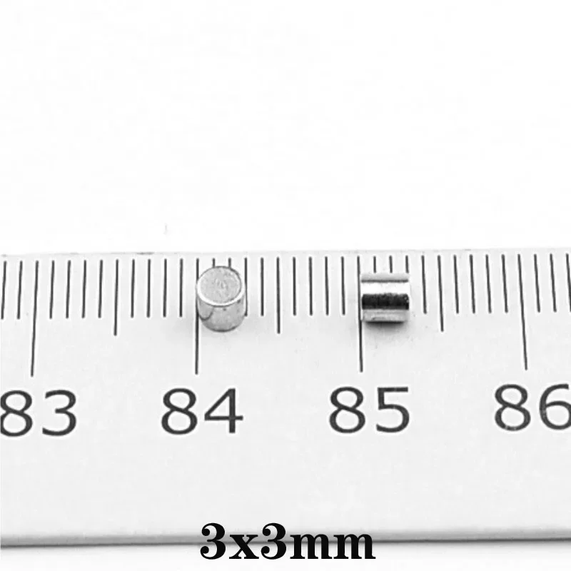 ممغنط قرص بحث نيوديميوم دائري صغير الحجم ، مغناطيس قوي N35 ، 3 × 3 ، 50 إلى من من من من من من من من من
