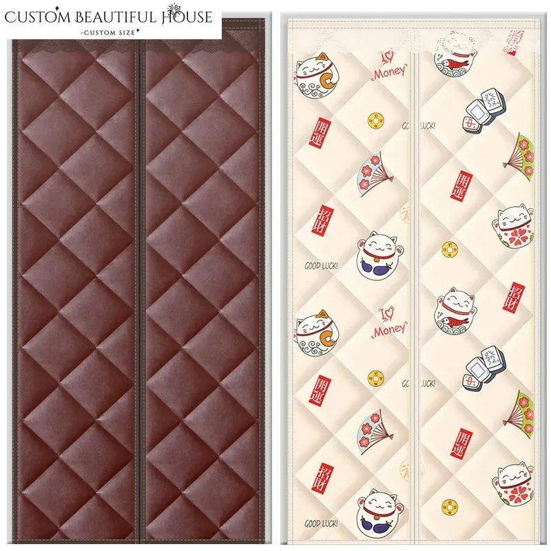 

Custom Size Door Curtain Magnetic Thermal Insulated Winter Storm Window Taparelle Curtian Screen Door Weatherproof Reduce Noise