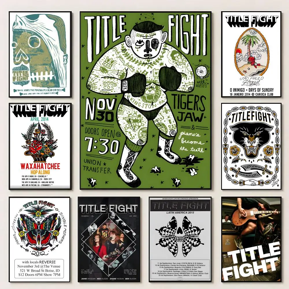 Band Title Fight Poster HD Self Adhesive Waterproof Wall Art Ideal for Home Office Dorm Bedroom Great Gift
