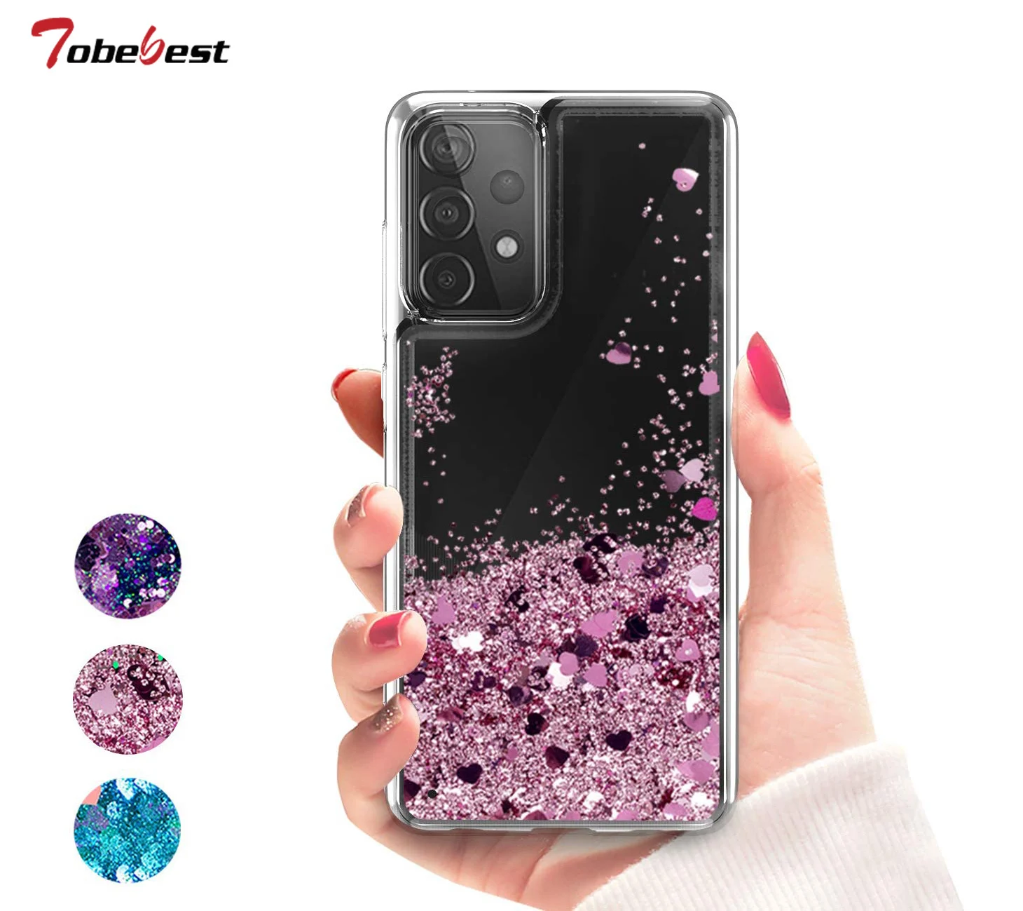 Glitter Liquid Case For Samsung Galaxy A13 A23 A33 A53 A73 4G 5G Coque Fashion Dynamic Qicksand Star Cover Cover