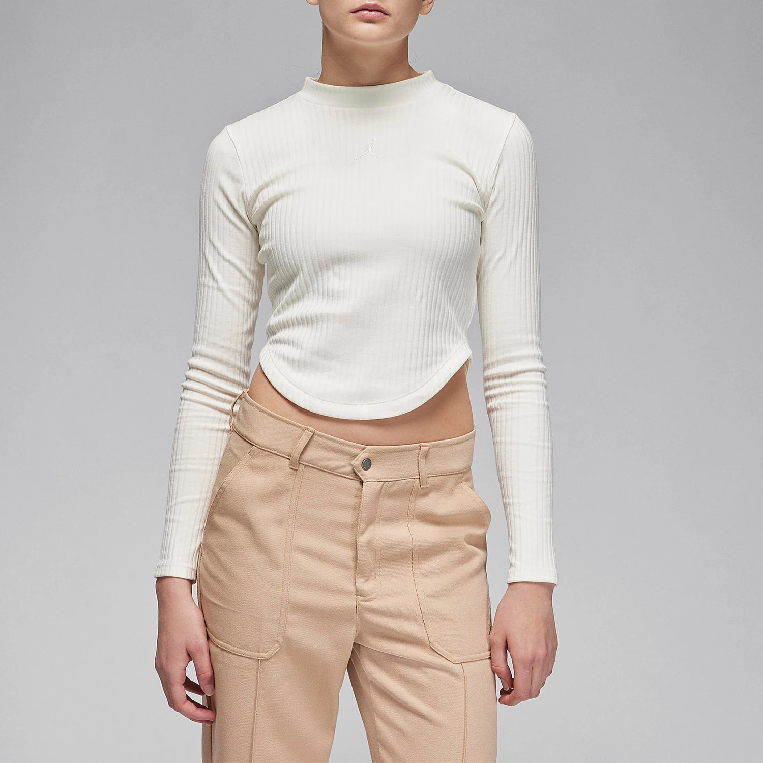 Nike Authentic Air Jordan Camiseta deportiva informal de punto de manga larga para mujer FN5400-133