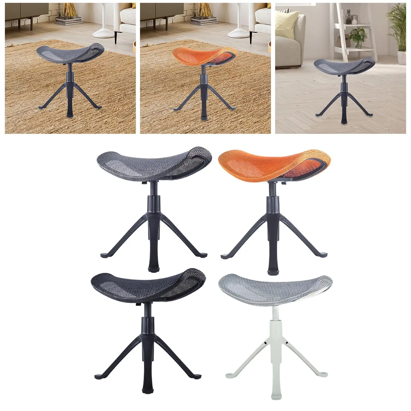 

Office Foot Rest Multifunction Ergonomic Anti Skid Under Desk Footrest with 8 Height Levels Foot Massage Stools for SPA Pedicure