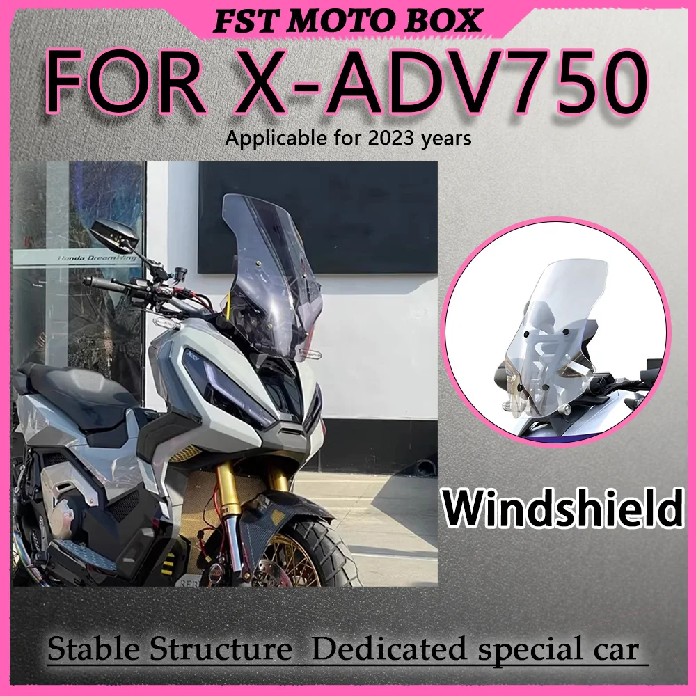FOR 23 X-ADV750 Custom-fit Taller Windscreen Precision-Molded to Match Original Vehicle Brackets with Pre-Reserved Grooves