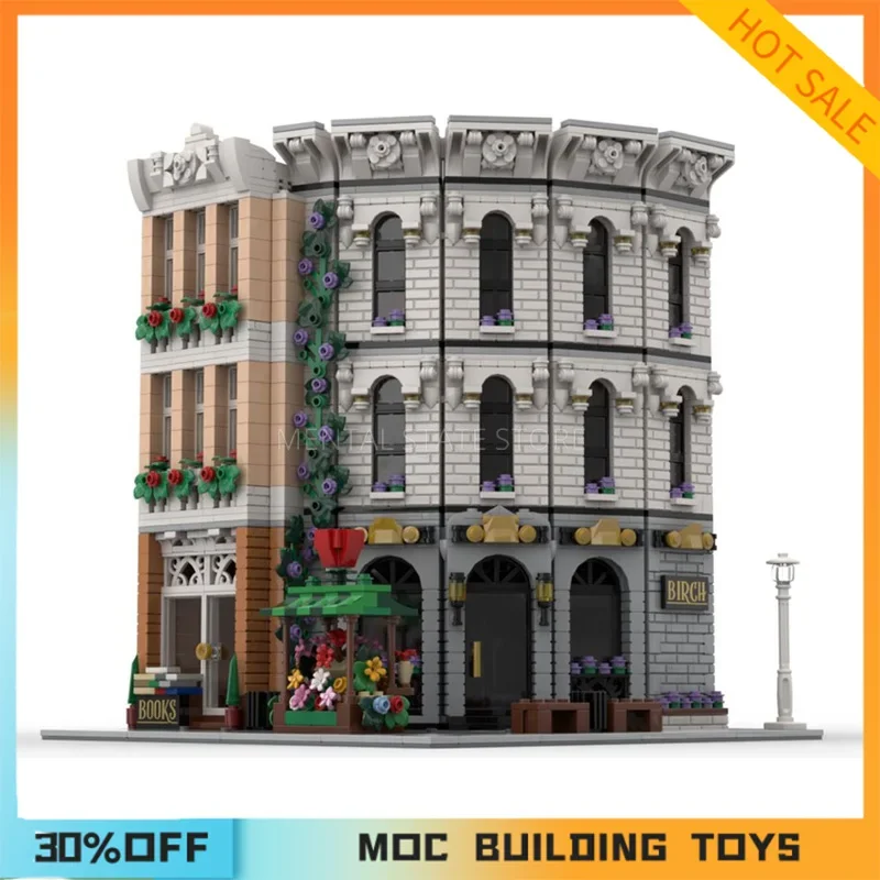 

2781PCS Customized MOC Birch Bank Street View Building Blocks Technology Bricks Creative Assembly Education Toys Holiday Gifts