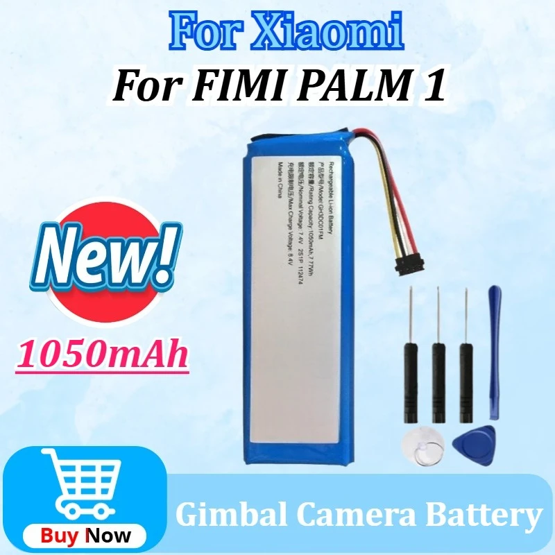 

Newly Upgraded GH3DC01FM 7.4V 1050mAh Replacement Battery for Xiaomi for FIMI PALM ,PALM 1 Pocket Gimbal Camera + Free Tools