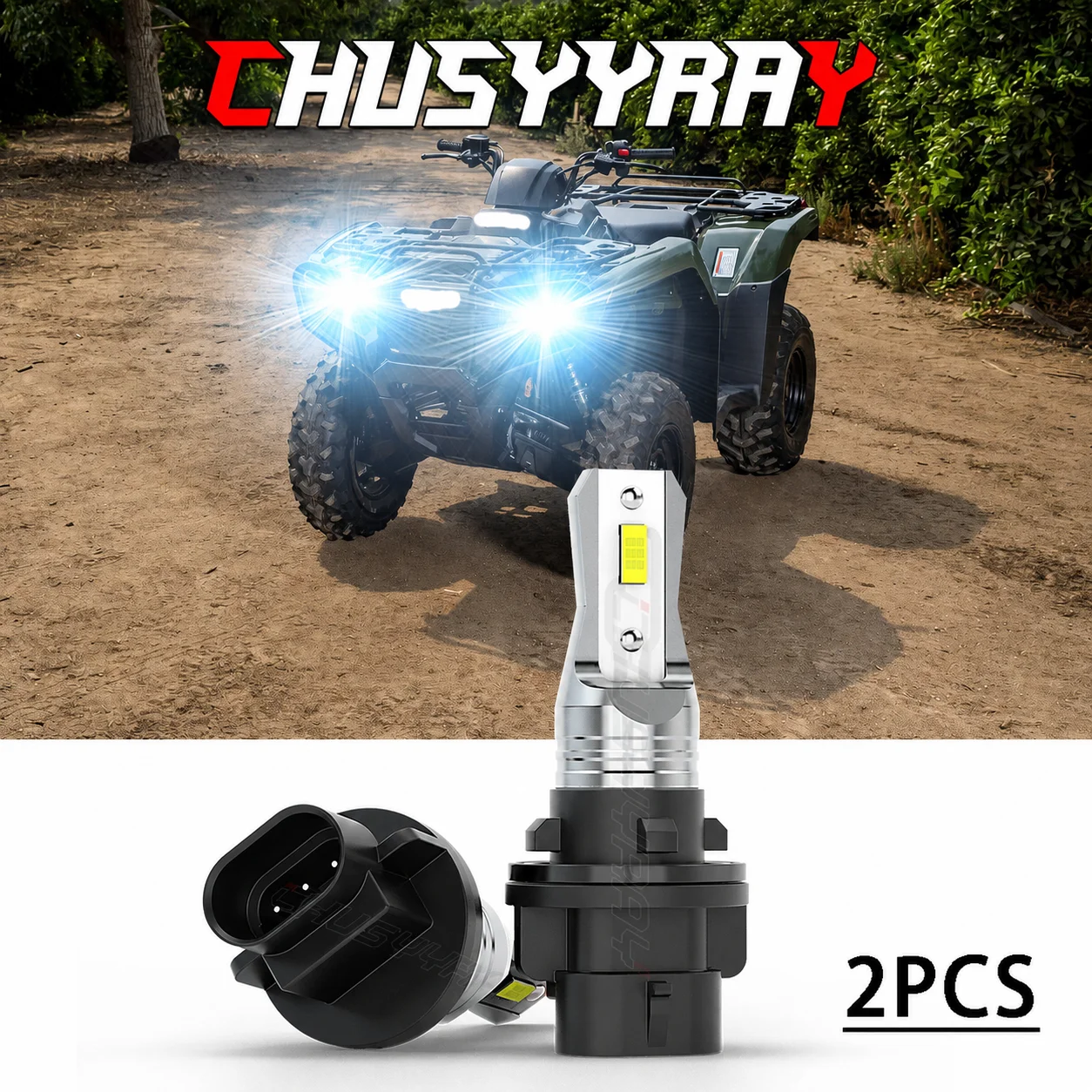 For 2004 2005 2006 Honda ATV TRX350FM Rancher 4x4 LED Headlight Bulb Light 6500K 35W 10000LM