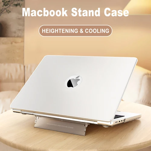 Funda con soporte para portátil Macbook Air 13, funda M4 M3 Pro 14 16 M1 M2 Air de 15 pulgadas, funda con soporte para Macbook 2025, funda de identificación con barra táctil