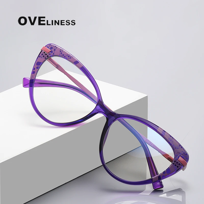 2022 New cat eye anti-blue light glasses frame metal foot wire ins style optical eyewear frame +0.50~+4.00 reading glasses