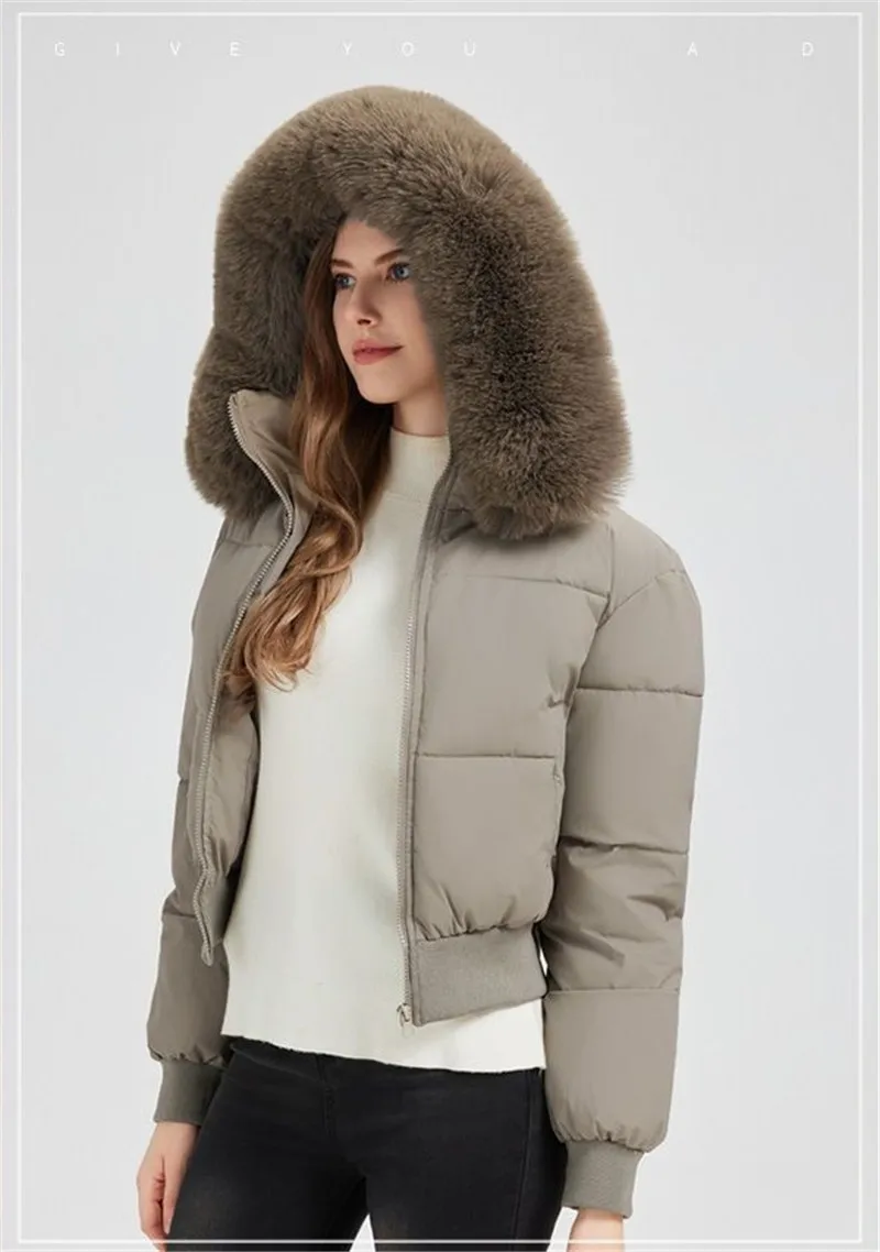 

Winter 2025 New Women's European American Style Coat Down Cotton-padded Female Short Waist Jacket Short Fashion Loose Overwear