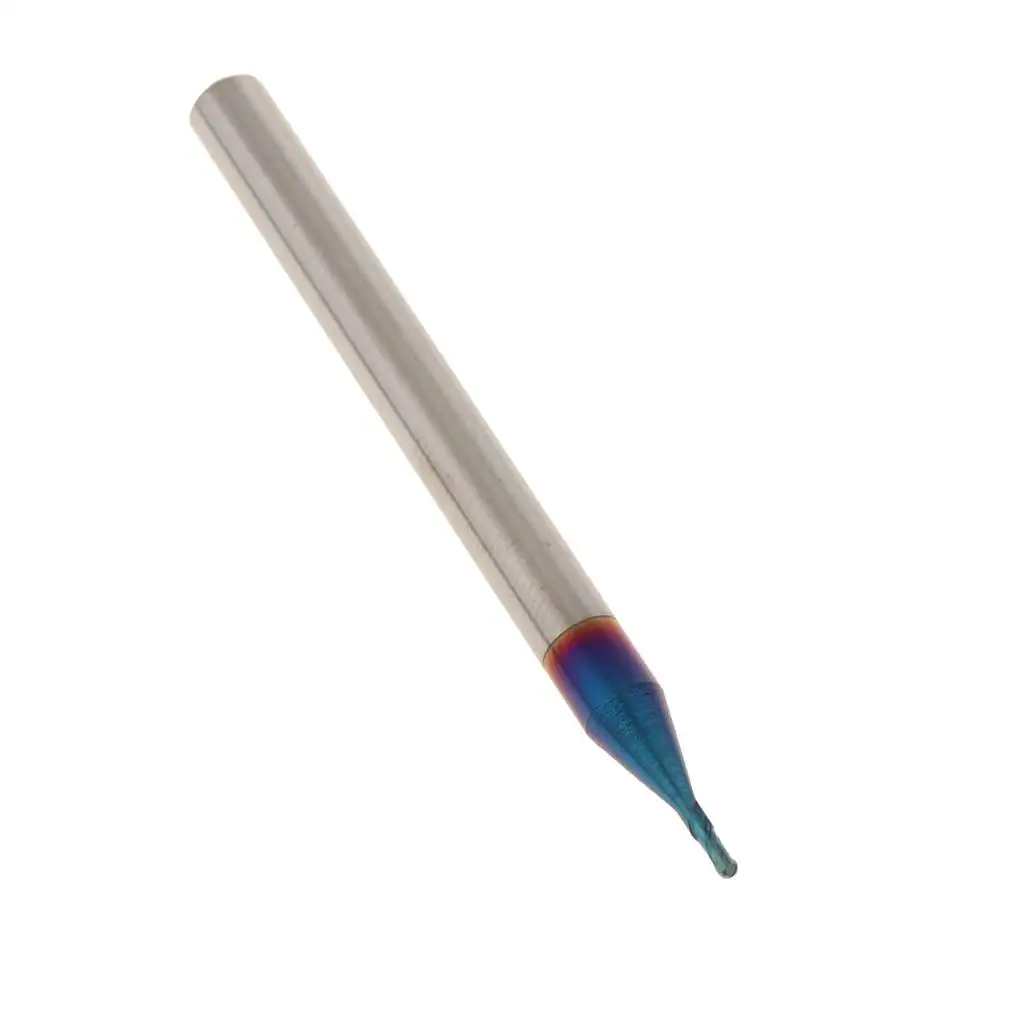 Ball End Mill Tungsten Carbide CNC Router Bits HRC65 Capable 2 Flute Tialn Coated for Machining Metals