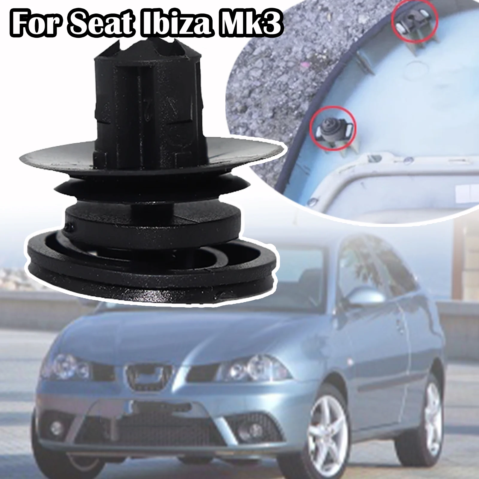 Car Door Card Panel Trim Rivet Inner Molding Upholstery Clip Replacement For Seat Ibiza Mk3 6L 2002 2003 2004 2005 2006 - 2008