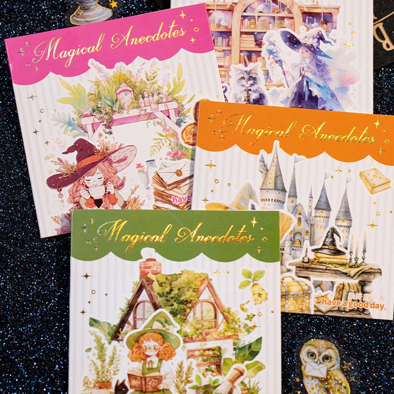 Mr. Paper 40 unids/bolsa creación mágica tema estampado pegatinas de PET manual creativo Material pegatinas DIY álbumes de cuaderno diario