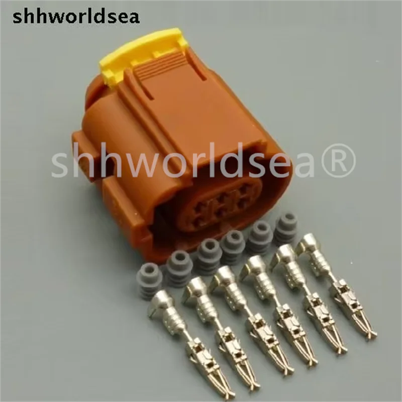 shhworldsea 6 pin 1.5mm car throttle valve connector Auto waterproof wire harness plug 284717-3 for Modern kia sharp treasure