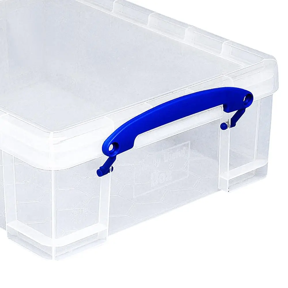 Stackable 8.1L Plastic Storage Container Bin With Snap Lid & Built-In Clip Lo Handles For Home & Office Organization (10