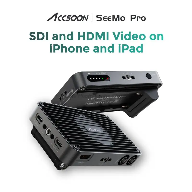 

Accsoon Seemo Pro Wireless Transmitter SDI HDMI-compatibe USB-C to iOS 1080P HD Video Adpter iPhone iPad Monitoring Recording