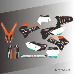 for KTM EXC EXCF 125 200 250 300 400 450 525 EXC EXC-F 2005 2006 2007 Graphics Decals Stickers Kit Custom Number Name Stickers
