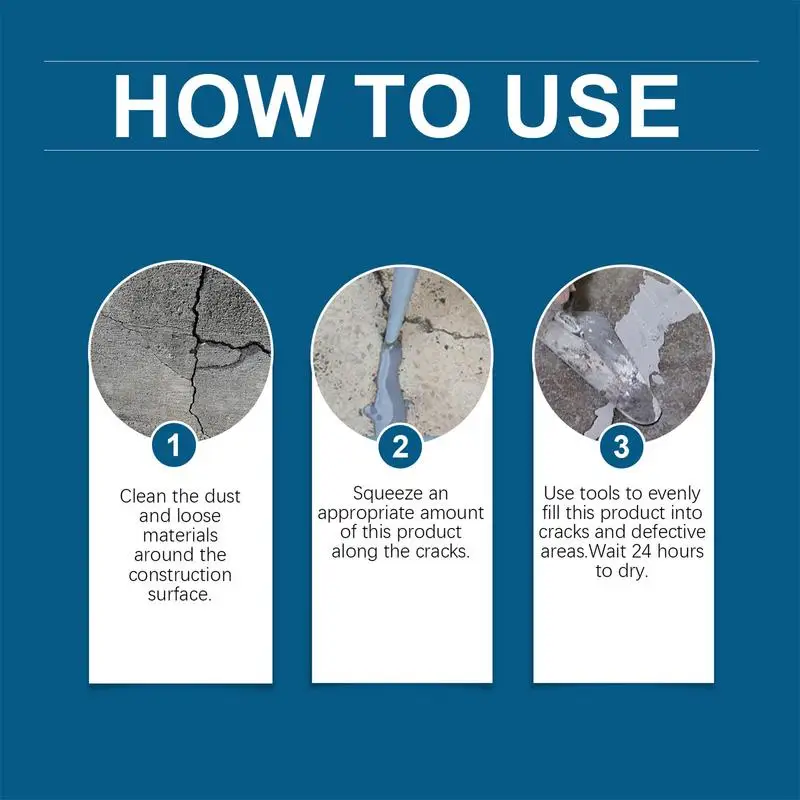 Concrete Crack Filler Self-Leveling Patching And Filling Compound Crack Sealant For Driveway Walkway Patio Waterproof Caulking - Image 5
