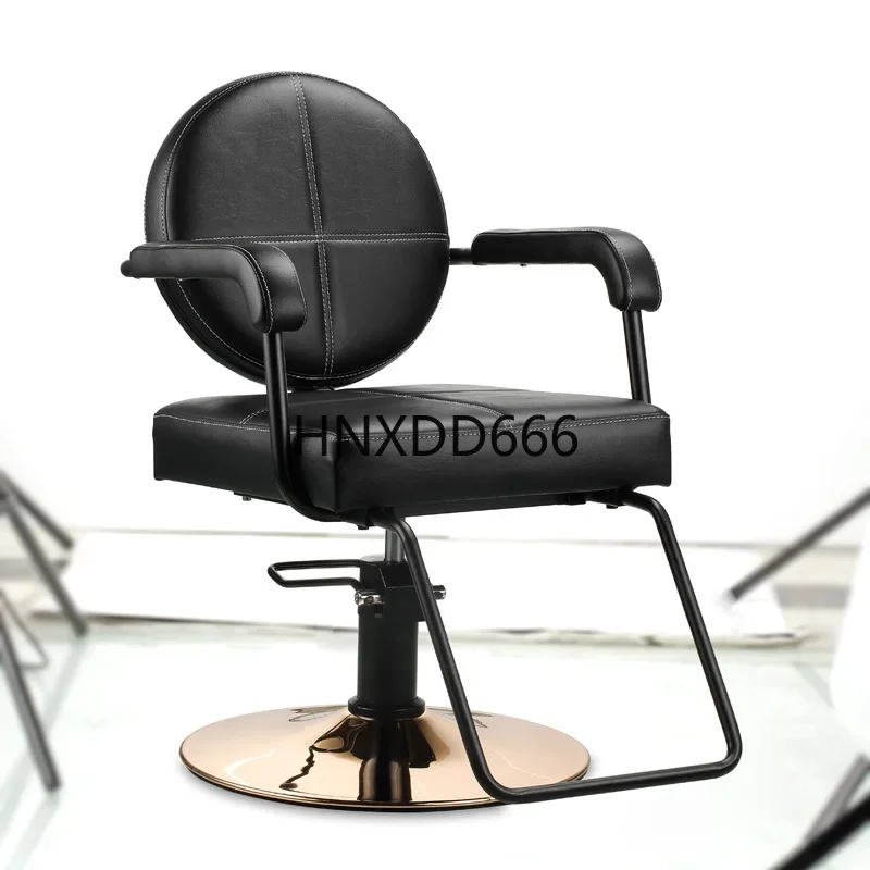 Comfortable Stainless Steel Barber Chair with Armrests for Hair Salons Durable Seating Solution for Barbershops