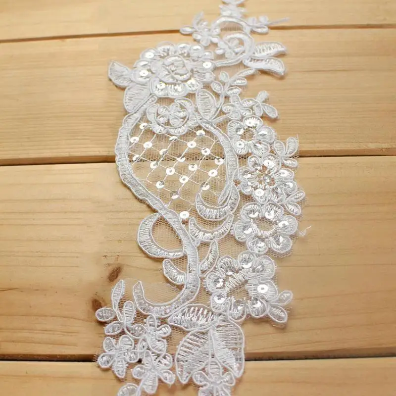 10 Stücke Stickerei-Blumen Exquisite Verzierungsaufnäher Spitzenapplikation Zum Aufnähen Stoff-Aufkleber Taschen- und Kleidungsdekoration – Detail 5