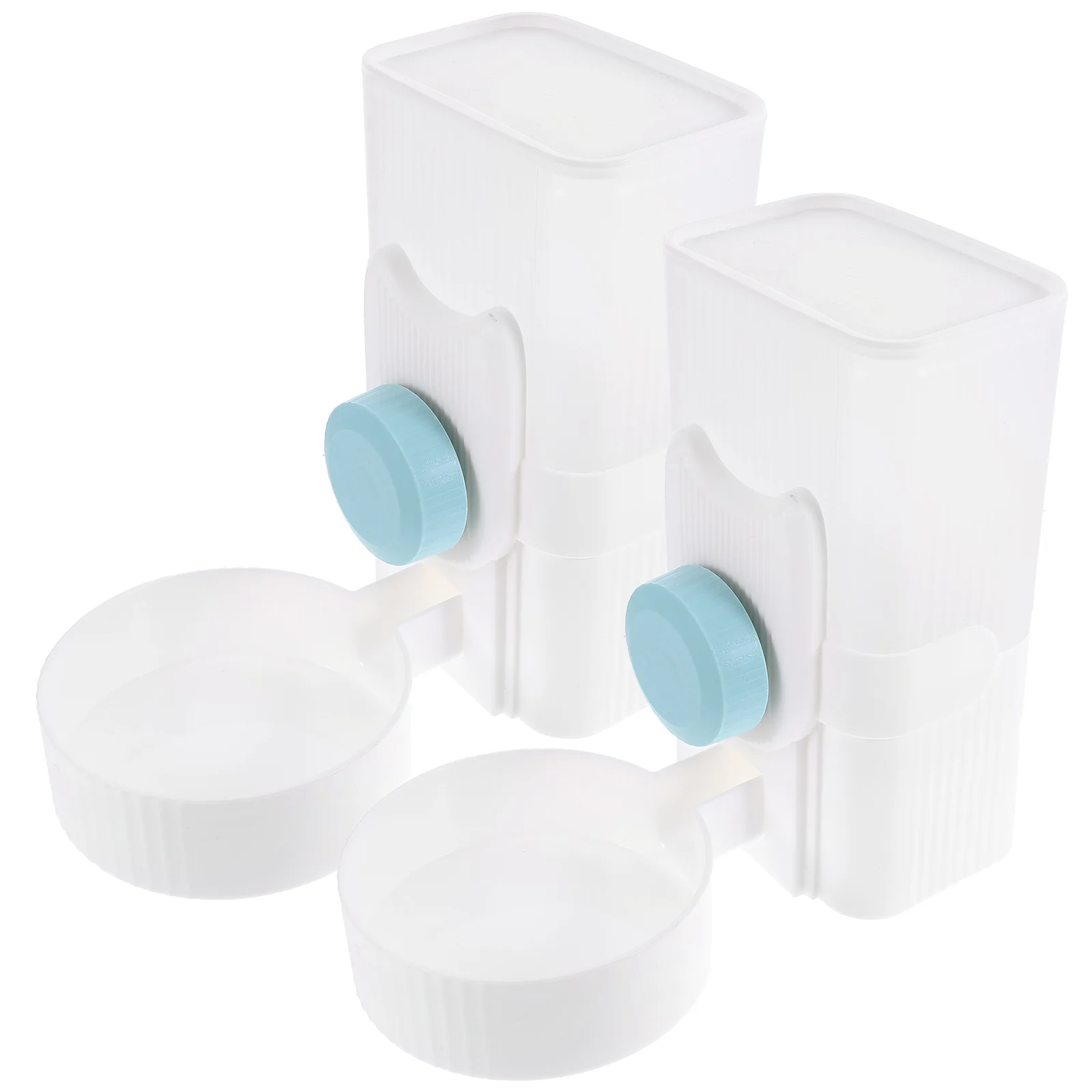 

2Pcs Pet Fountain Blue ABS Cat Dog Feeder Dispenser Cage Accessory Automatic Safe Pet Water Fountain For Cats Practical