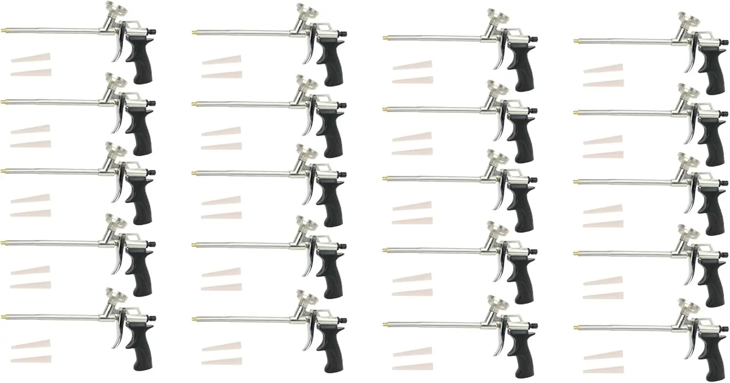 

Spray Foam Guns; (20 Pack) Foam Insulation Guns; Spray Foam Applicator; For Professional Pu Expanding Spray Foam Cans;