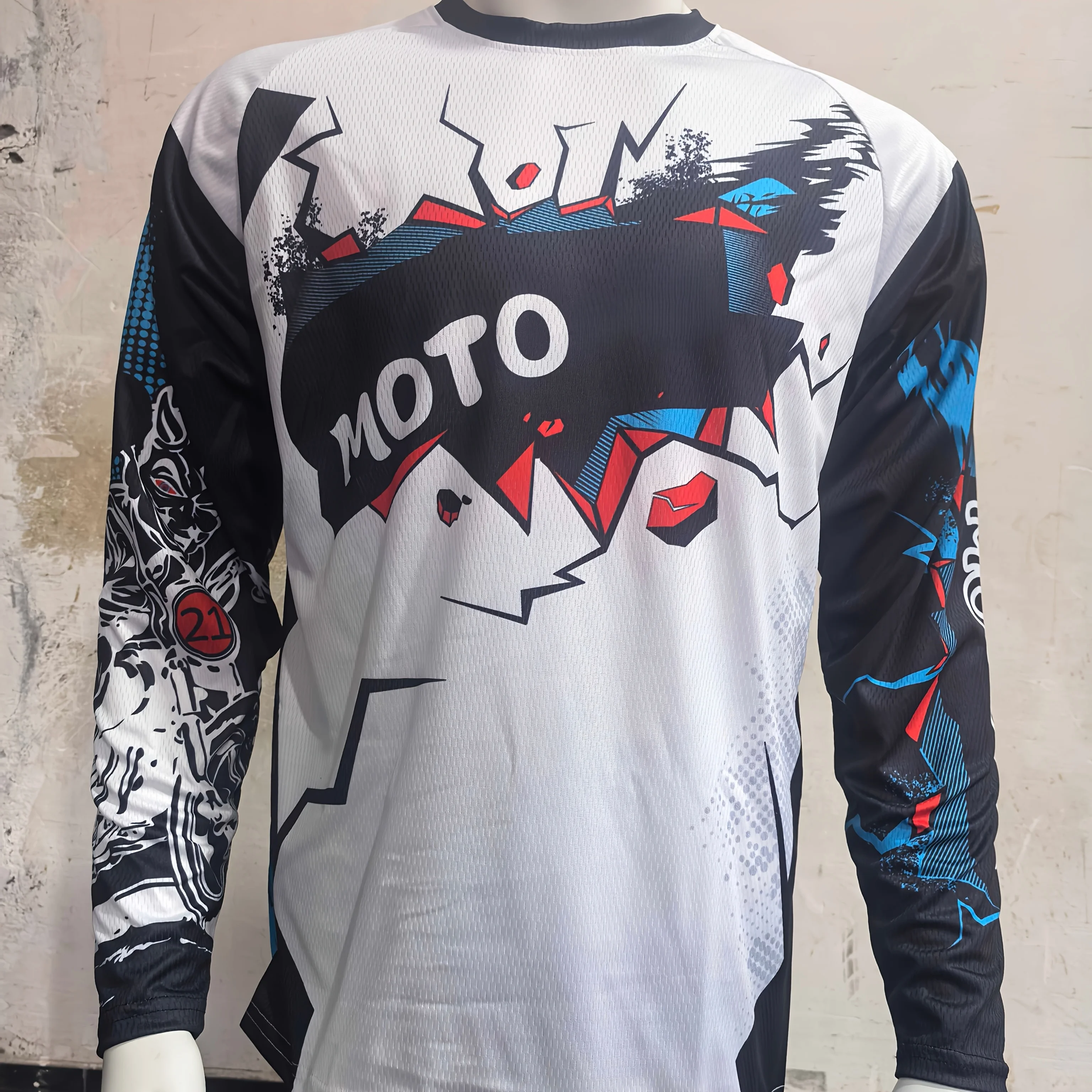 

2026 long sleeved cycling suit, quick drying and sweat absorbing, suitable for off-road motorcycles and downhill riding