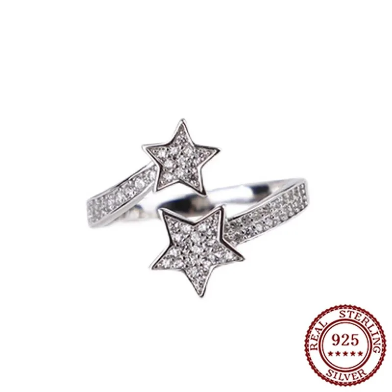 

Новая тенденция 2025, серебро 925 пробы, классический темперамент, большая мода, классический женский комплект с бриллиантами, открытое кольцо с цирконом