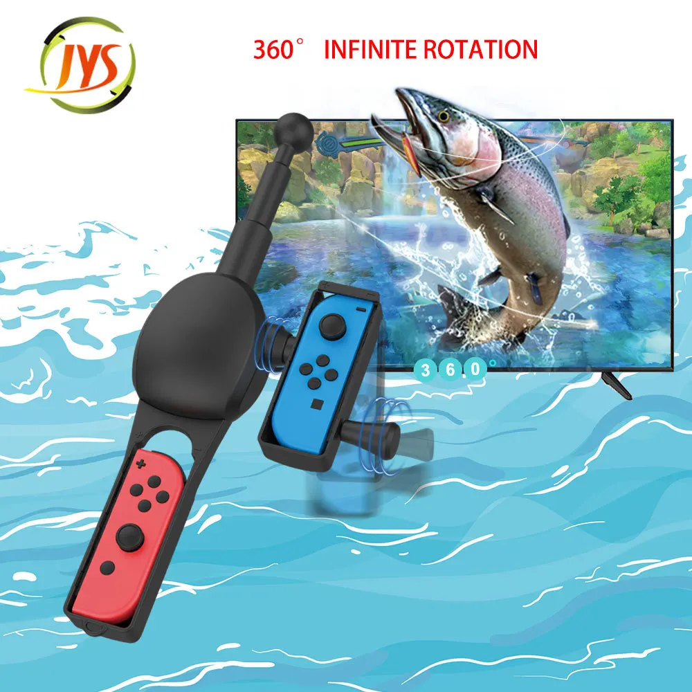 NSJoyCon impugnatura sinistra e destra canna da pesca con rilevamento del corpo JYS-NS192 design di simulazione del rotore esperienza di pesca più realistica