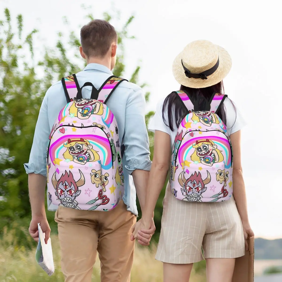 Star VS The Forces Of Evil Student Backpack School Bag Hiking Travel Daypack for Men Women Bookbag Shoulder Bags