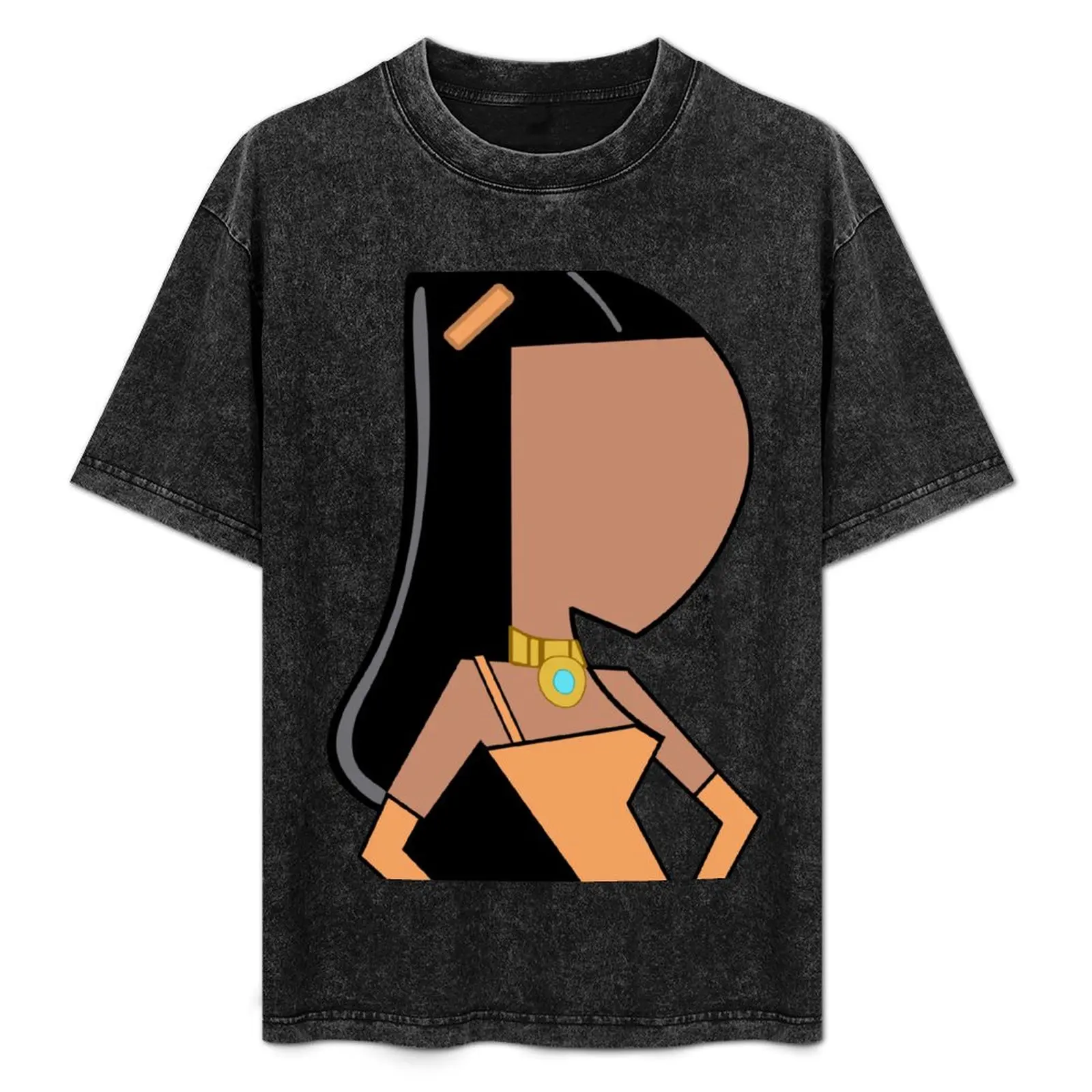 

Tangerine Cartoon Girl T-Shirt Casual All Match Short Sleeve T-Shirt