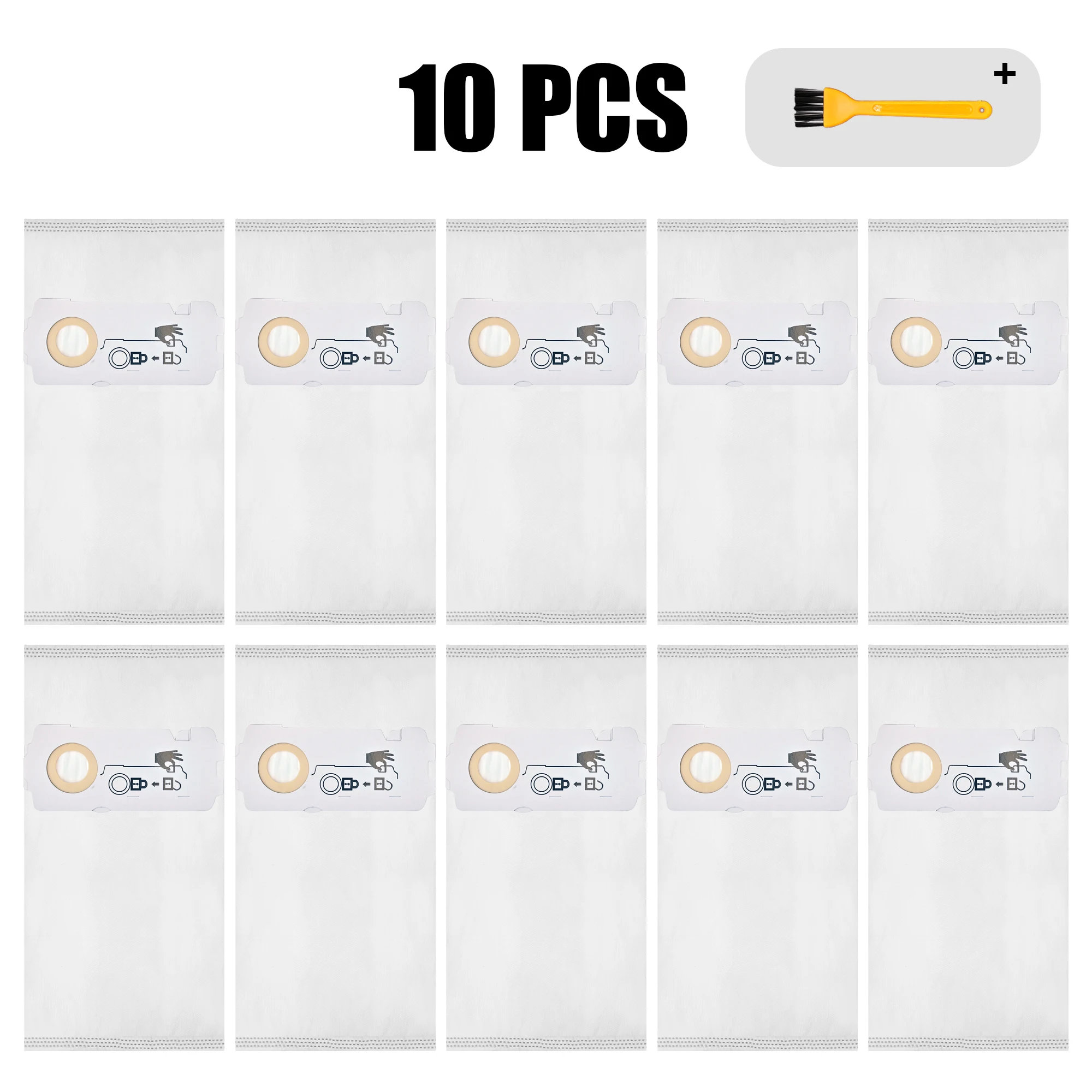 Paquet de 10 pour sac d'aspirateur Festool 204308 CT compatible avec Festool CT MINI, CT MINI I, CT MIDI et CT MIDI I à partir de 2019