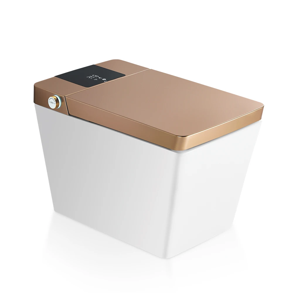 

Роскошный полностью автоматический умный унитаз-биде золотого цвета с пультом дистанционного управления