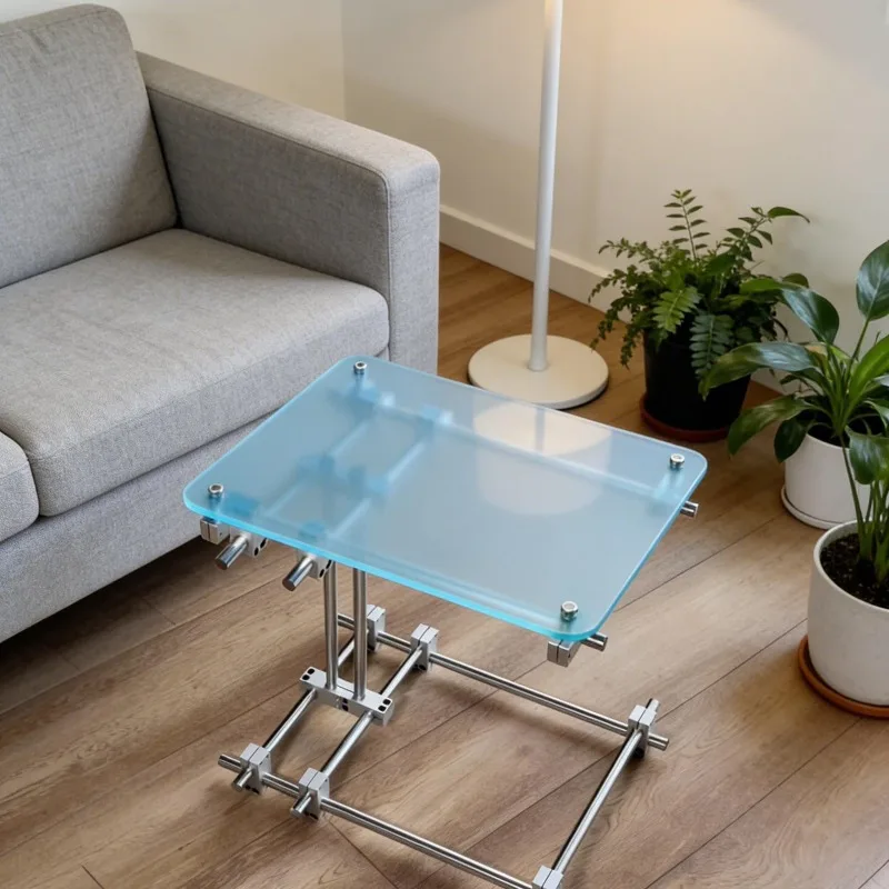 Acrylic coffee table, medieval style edge few, simple sofa gradual change color edge few, optical axis living room bedside table