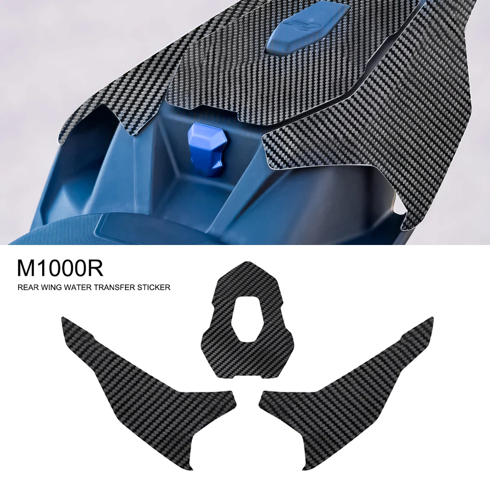 

For BMW M1000R M 1000 R Motorcycle Anti-scratch Rear wing water transfer sticker Carbon fiber water transfer protection sticker