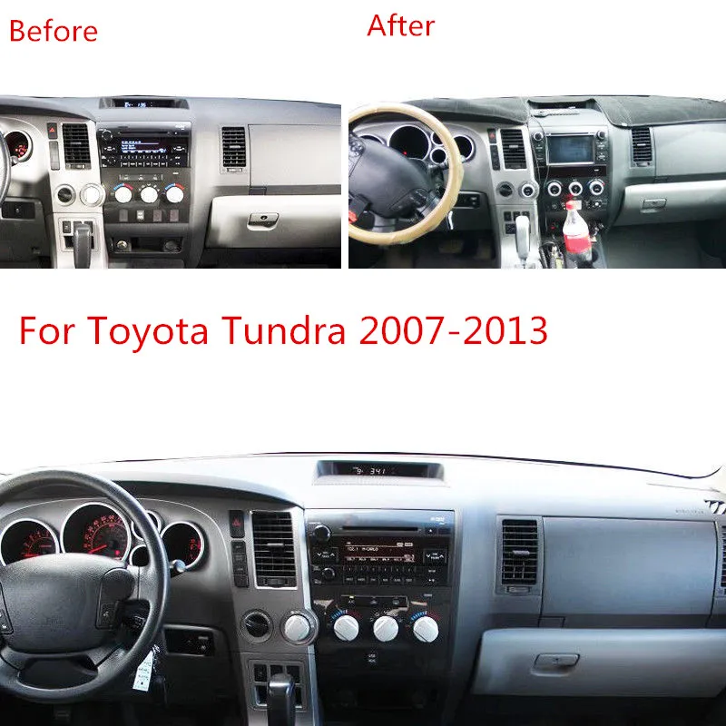 For Toyota Tundra Sequoia 2007 2008 2009 2010 2011 2012 2013 Car Dashboard Cover Mat Pad Sun Shade Instrument Carpet Accessories