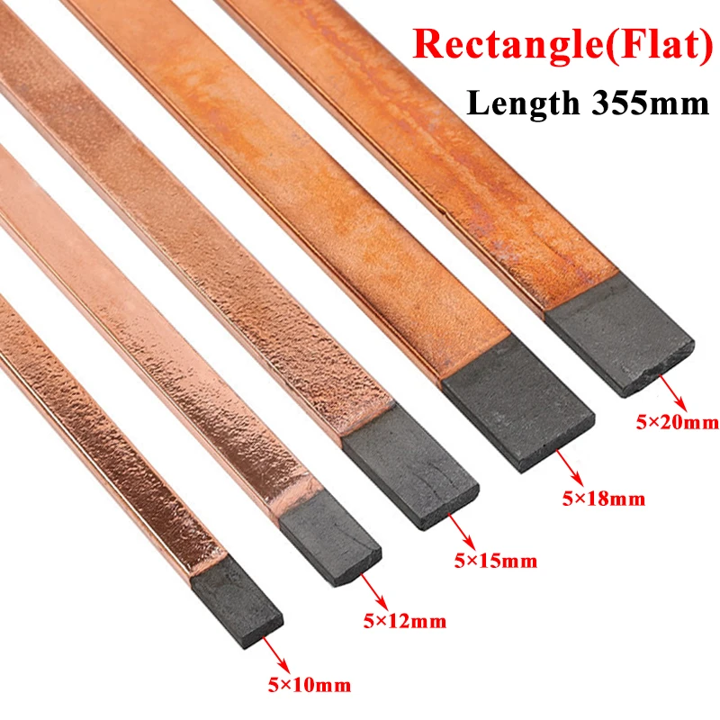 Boxed Air Carbon Arc Gouging Rods Copper Round Graphite Electrode Rod For DC Gas Gouging Gun Electrode Carbon Rod 4-10mm