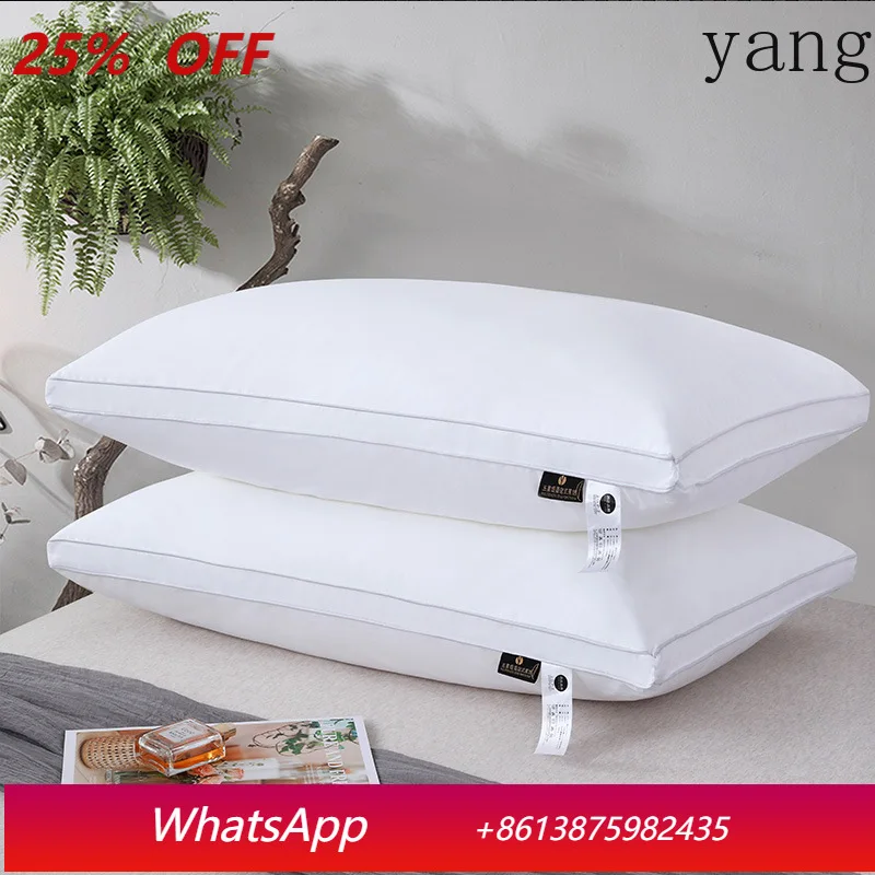 

LH Cotton Pillow Homestay Pillow Core Neck Protection Household Feather Velvet Pillow Core