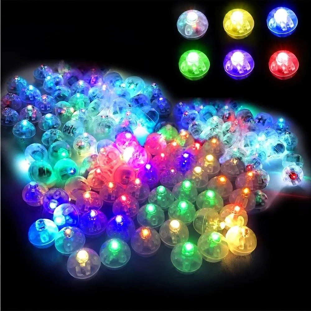 50Pcs New LED Flashing Balloon Light Mini Battery Powered Colorful Balloon Lamp Round Christmas Decoration Light Birthday Party view 4