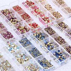 New Shiny Glass Rhinestones Many Colors ss4-ss20 1000pcs Pointback Stones Loose Strass Bead DIY Nail Art Decoration