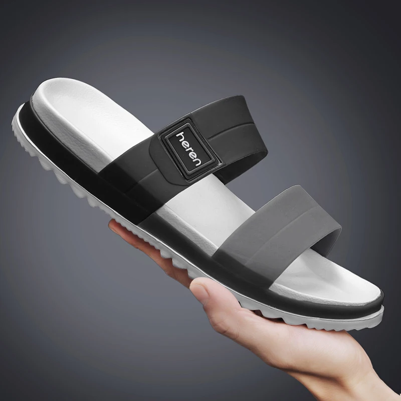 Men Rubber Beach Slippers Slides Summer Shoes Outdoor Slipper Slipers Garden Pool Chinelo Slide Masculino Badslippers Badeschuhe