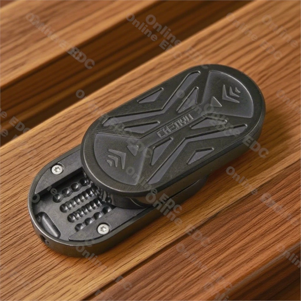 中古 EDC おもちゃ CHENYU ジルコニウム ガーディアン X1 プッシュ スライダー ストレート プッシュ ロータリー ストレス リリーフ おもちゃ 限定 99 個